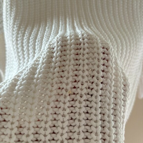 Eileen Fisher Chunky Cotton Knit Sweater Womens Petite Medium Preppy Academia - Picture 6 of 9